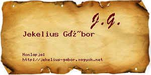 Jekelius Gábor névjegykártya